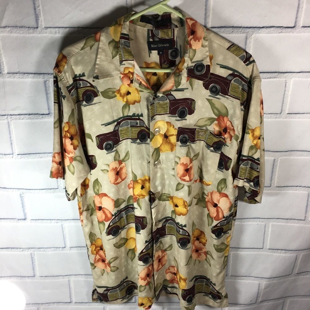 Marc Edwards SZ M Hawaiian Tropical Shirt